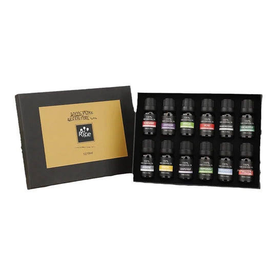 Essential Oil Gift Set - 6 and 12 piece Natural Scents for Aromatherapy