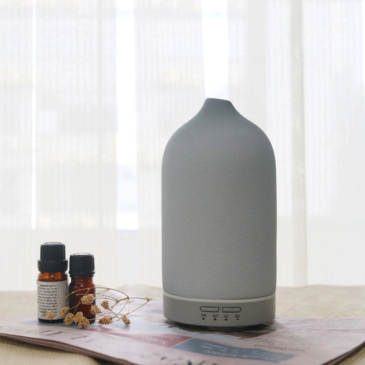 AromaGlow Diffuser - AromaGlow Frosted Ceramic Diffuser β Elegant Aromatherapy for Home